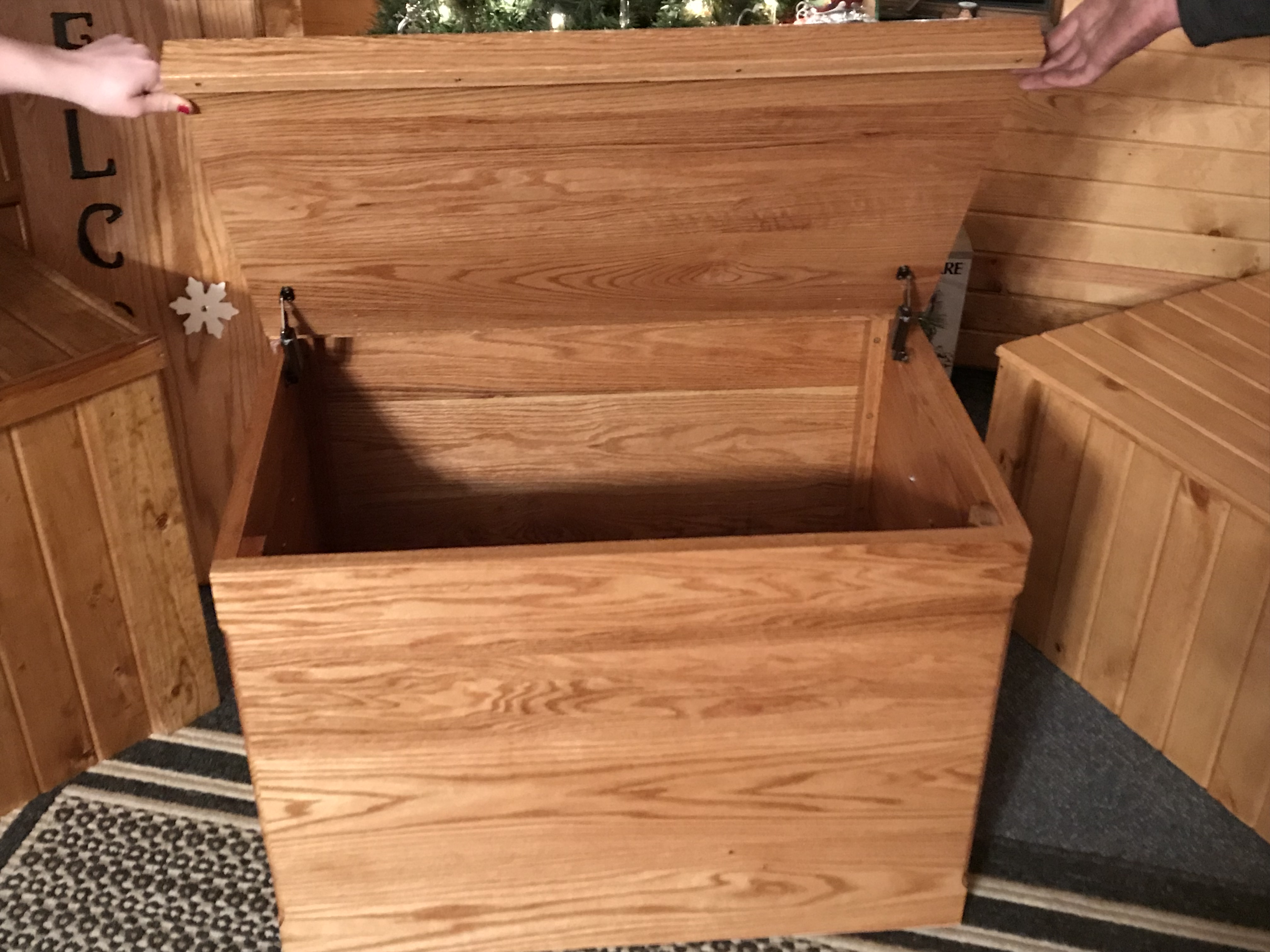 large oak toy box