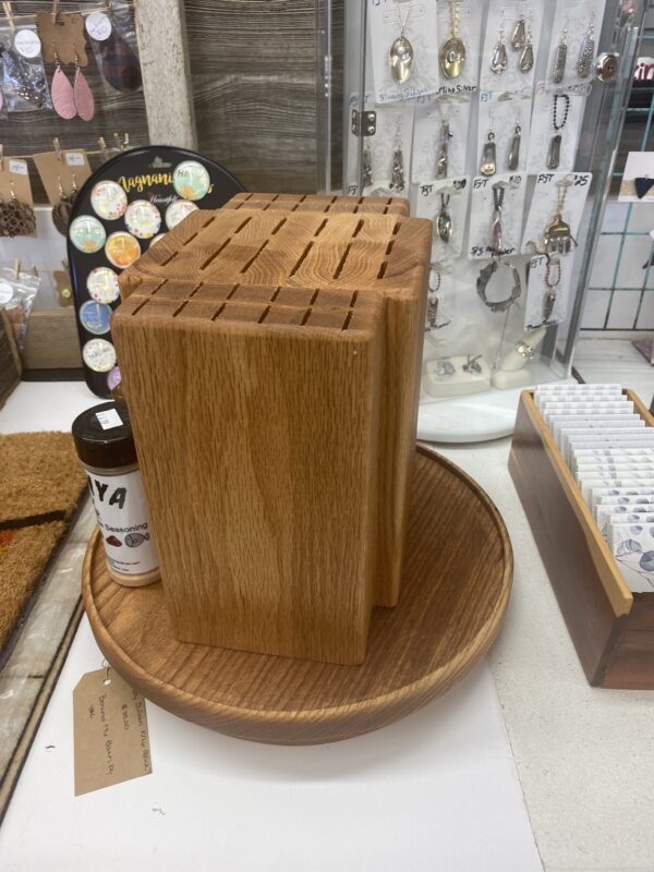 Large Knife Holder with Lazy Susan