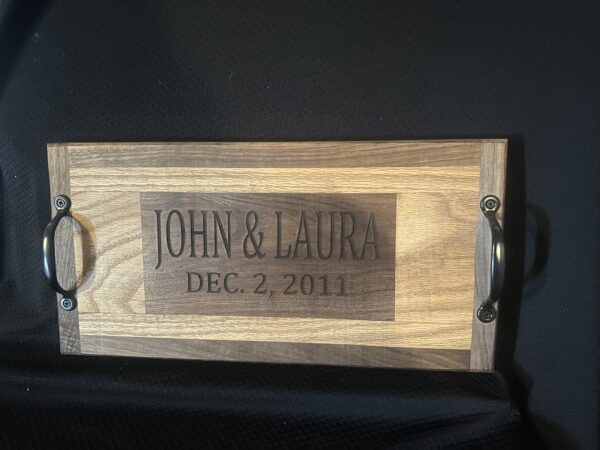 Medium Engraved Oak/Walnut Personalized Charcuterie Board